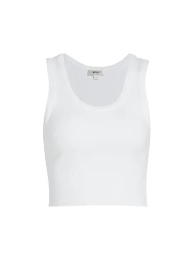 Agolde Poppy Cropped Tank In White