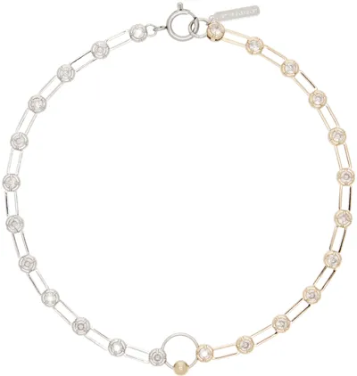 Justine Clenquet Gold & Silver Alva Necklace In Gold & Palladium