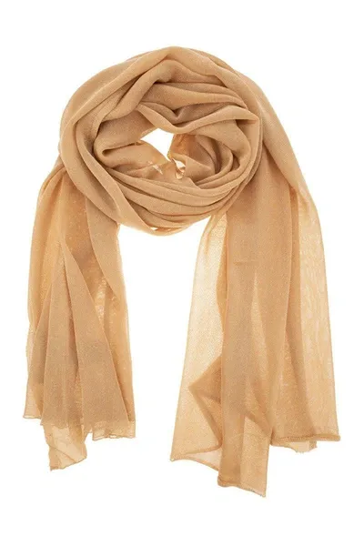 Fabiana Filippi Viscose Yarn Scarf In Powder