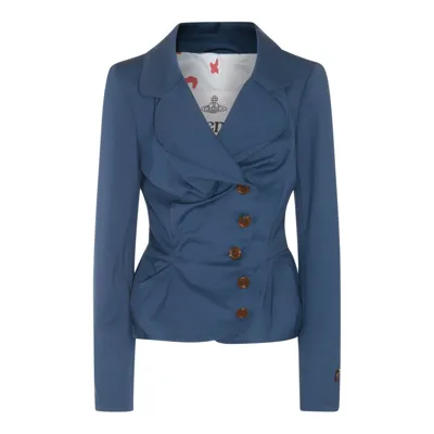 Vivienne Westwood Ruched Detail Single Breasted Jacket In K414