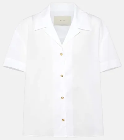 Asceno Prague Cotton Shirt In White