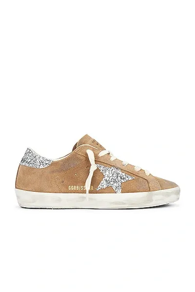 Golden Goose Super Star Suede Sneakers In Beige