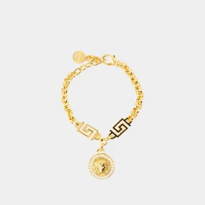 Versace Crystal Medusa Bracelet -  - Metal - White In Gold