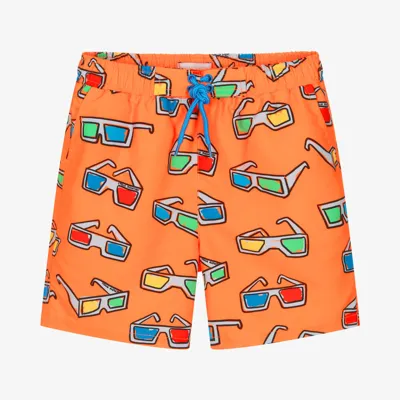 Stella Mccartney Kids Teen Boys Orange Glasses Swim Shorts