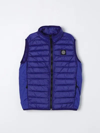 Stone Island Junior Waistcoat  Kids Color Sky Blue