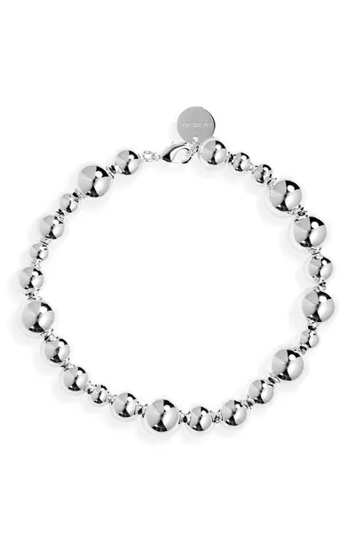 Lie Studio The Elly Beaded Bracelet In Silver Plating