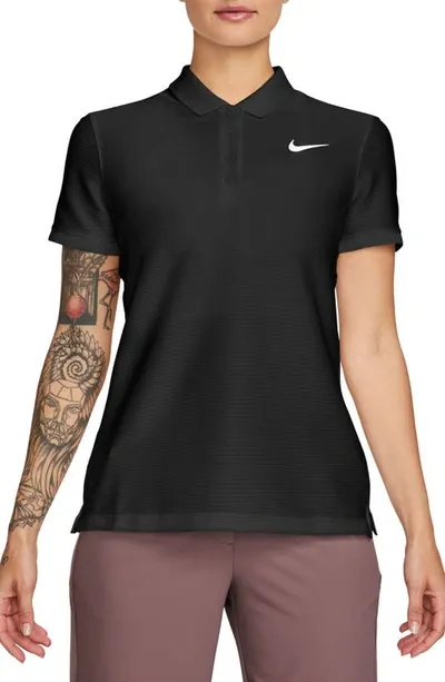 Nike Women's Victory Dri-fit Short-sleeve Golf Polo In Black