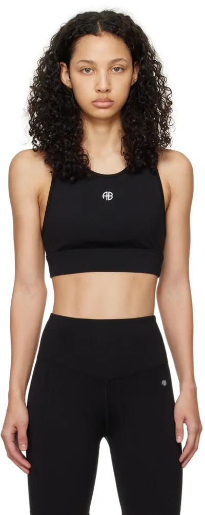 Anine Bing Black Blair Sport Bra