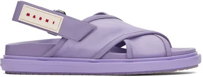 Marni Purple Fussbett Sandals