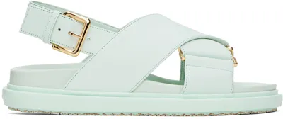 Marni Blue Fussbett Sandals In 00b18 Mineral Ice