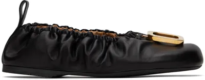 Jw Anderson Black Buckle Ballerina Flats