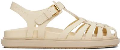 Marni Off-white Fisherman Fussbett Sandals In 00w11 Silk White