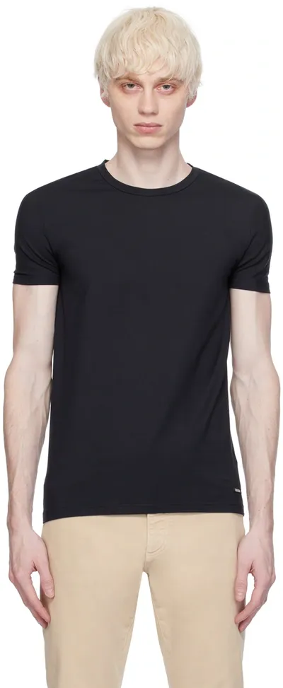 Zegna Z  Basic T-shirt In Bleu Marine