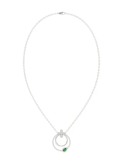 Marchesa Floral White Gold Pendant Necklace