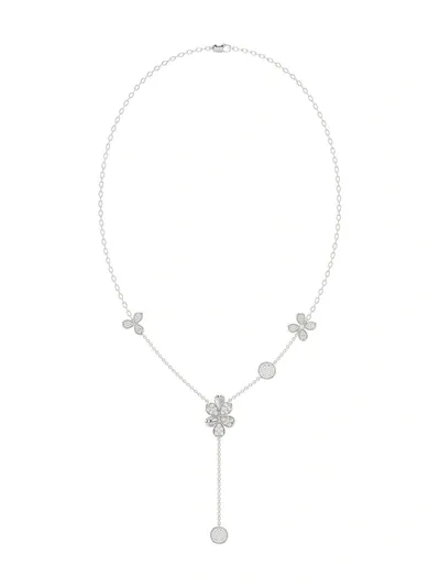 Marchesa Floral White Gold Y Necklace