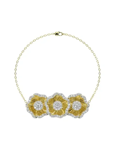 Marchesa Halo Flower Yellow Gold Bracelet