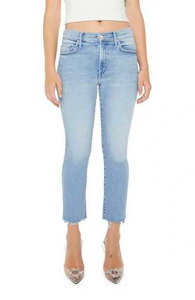 Mother High-waisted Straight Jeans In Blau