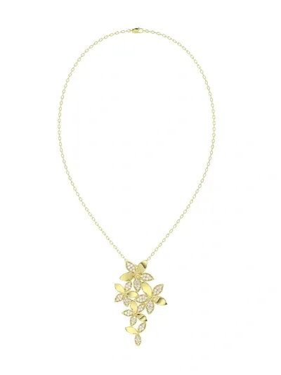 Marchesa Wild Flower Yellow Gold Pendant Necklace