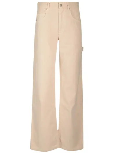 Isabel Marant Bymara High-rise Wide-leg Jeans In Nude & Neutrals