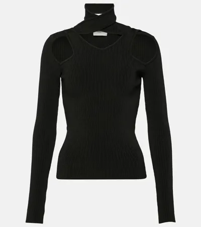 Coperni Cutout-detail Knitted Top In Black