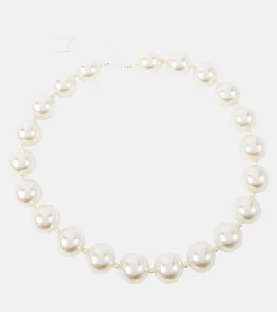 Magda Butrym Faux Pearl Necklace In White