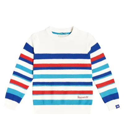 Scotch & Soda Kids' Striped Cotton Sweater In Multicoloured