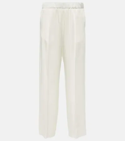 Jil Sander Pressed-crease Straight-leg Trousers In Neutrals