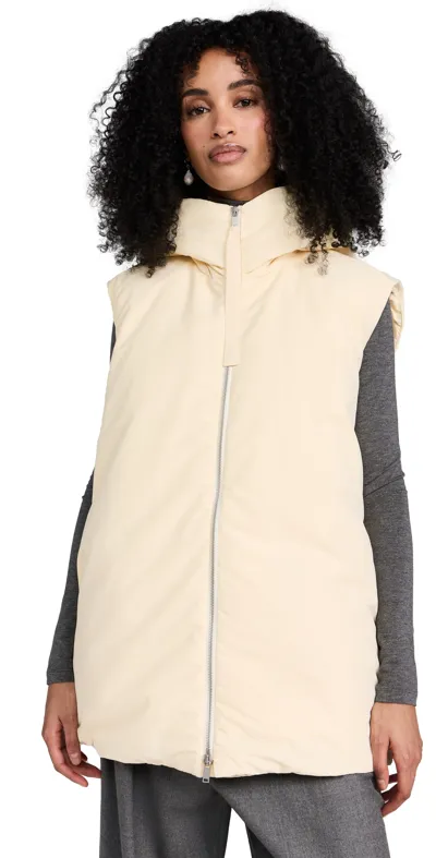 Jil Sander Hooded Gilet Vest Light Beige 40