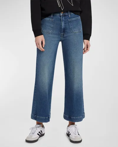 7 For All Mankind Ultra High Rise Cropped Jo Jeans In Sea Level