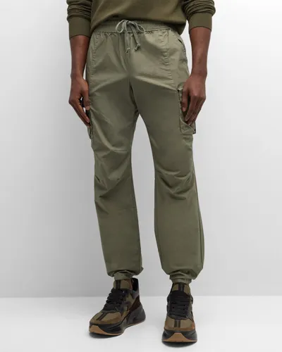 John Elliott Men's Back Sateen Cargo Pants In Olive