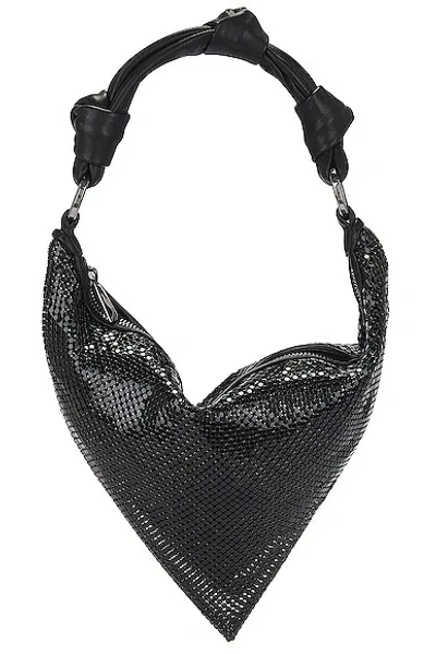 Amina Muaddi Cameron Mesh Shoulder Bag In Black