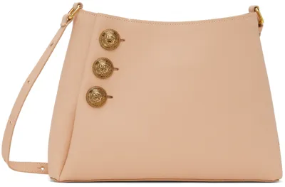 Balmain Pink Emblème Bag In 0dx Nude Rosé