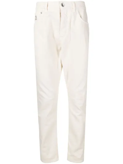 Brunello Cucinelli White Straight-leg Jeans