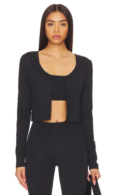 Wellbeing + Beingwell Flowwell Lucia Cardigan In Black