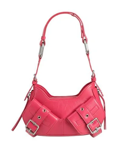 Biasia Y2k Small Leather Shoulder Bag In Magenta