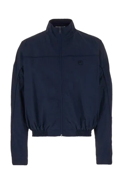 Ambush Logo Embroidered Track Jacket In Navy