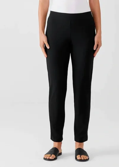 Eileen Fisher Slim Ankle Pant In Black