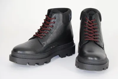 Pre-owned Hugo Boss Boots, Mod. Graham_halb_grny, Gr. 42 / Uk 8, Made In Portugal, Black In Schwarz