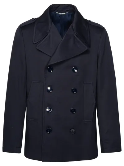 Dolce & Gabbana Blue Cotton Jacket