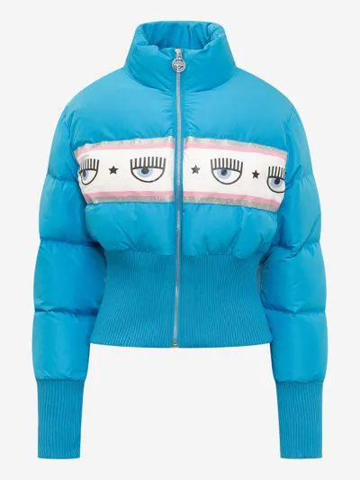 Chiara Ferragni Logomania Jacket In Blue