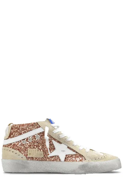 Golden Goose Deluxe Brand Mid Star High In Peach,pearl,white