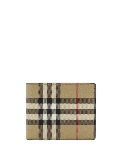 Burberry Check Motif Bifold Wallet In Multi