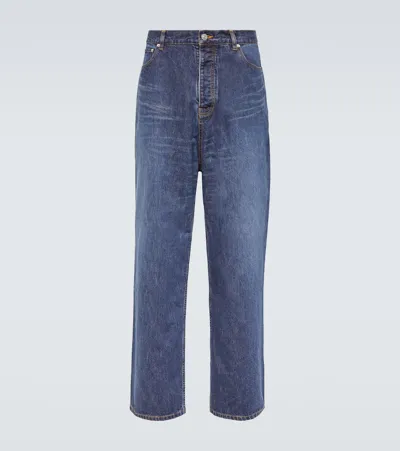 Balenciaga High-rise Wide-leg Jeans In Blue