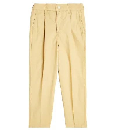 Scotch & Soda Kids' Cotton Tapered Pants In Brown