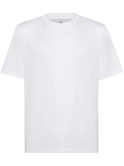 Brunello Cucinelli Crew-neck Cotton T-shirt In White