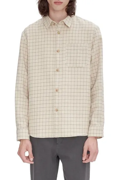 Apc Surchemise Trek Recycled Cotton Blend Button-up Shirt In Beige