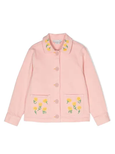 Stella Mccartney Kids' Jacke Aus Baumwollgabardine In Pink