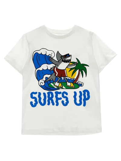 Stella Mccartney Kids' Printed Organic Cotton Jersey T-shirt In White