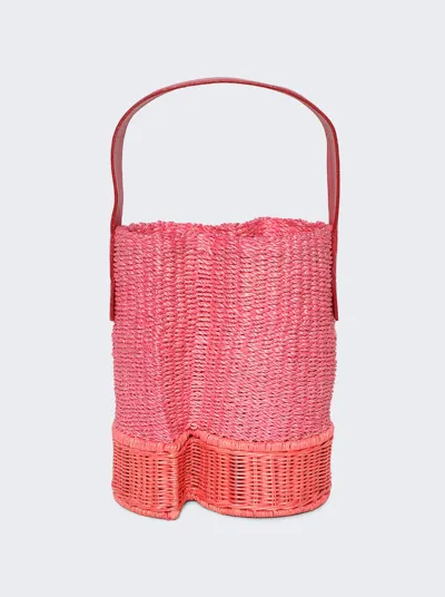 Sacai Mini S Shape Basket Bag In Rose