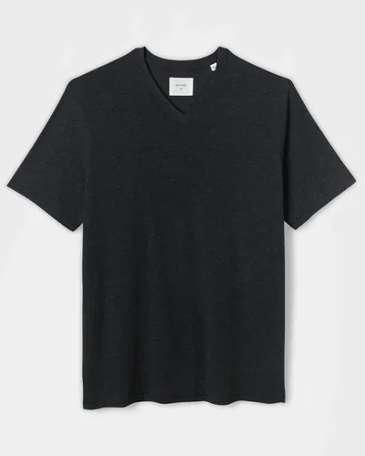 Reid Cotton V-neck Tee In Grey